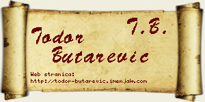 Todor Butarević vizit kartica